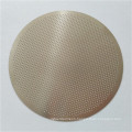 High precision chemical etched stainless steel coffee filter disc